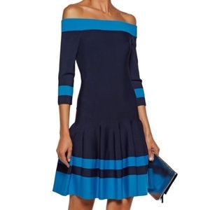 Jonathan Simkhai Tonal Blue Stretch Knit Dress